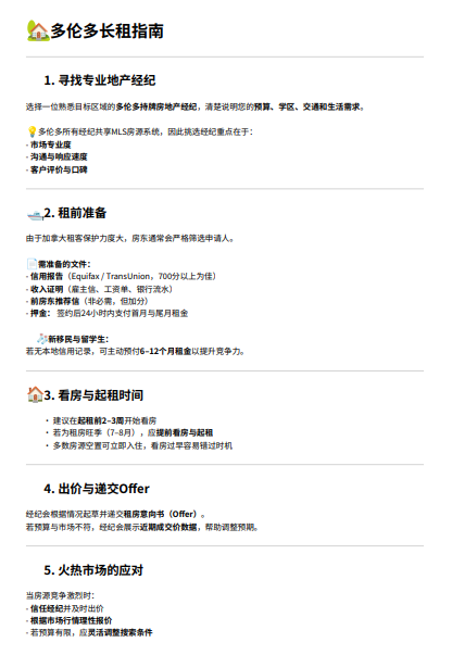 🏡 Toronto Long-Term Rental Guide